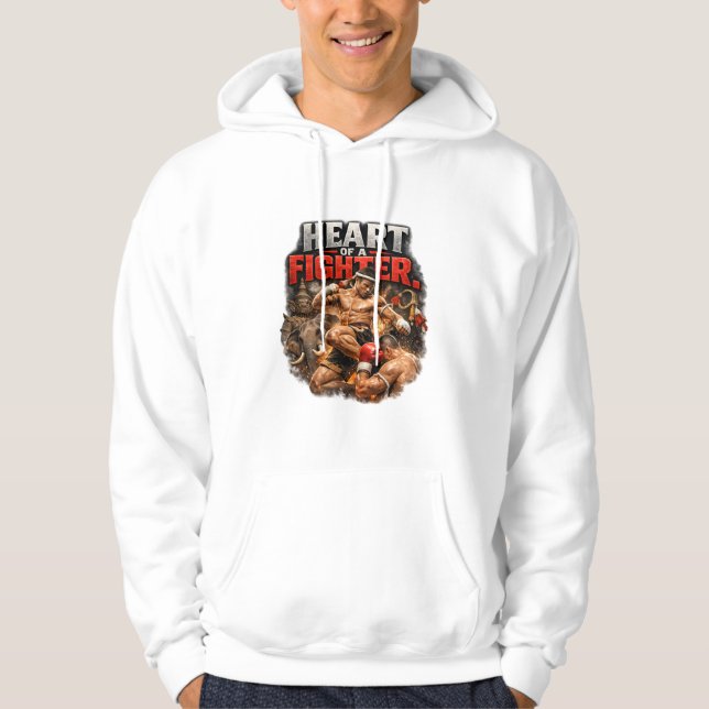 Moletom Coração de um Lutador de Muay Thai  (Frente)