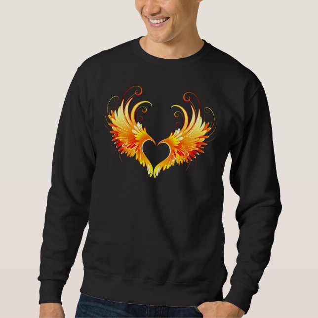 Moletom Coração do Anjo Fogo com Asas (Frente)