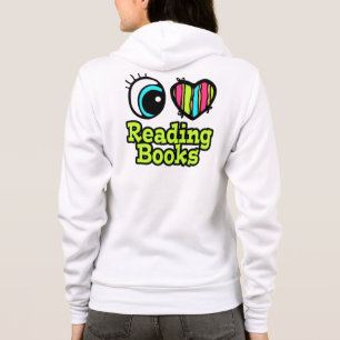 Moletom Coração Olho Brilhante Eu Adoro Ler Livros