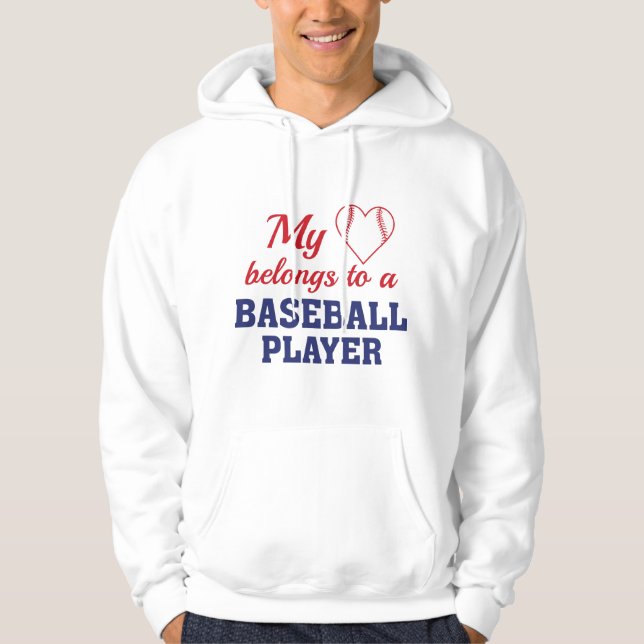 Moletom Coração Pertence Baseball (Frente)