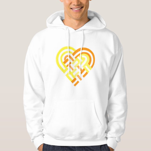 Moletom Coração Tecido Maverique Pride Flag Amarelo (Frente)