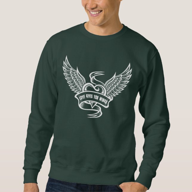 Moletom Coração Vintage com Asas (Frente)