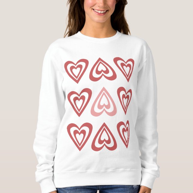 Moletom Corações de São Valentim Fofos – Design de Amor e  (Frente)