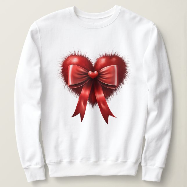 Moletom Corações vermelhos Eu te amo presente de Dia de os (Frente do Design)
