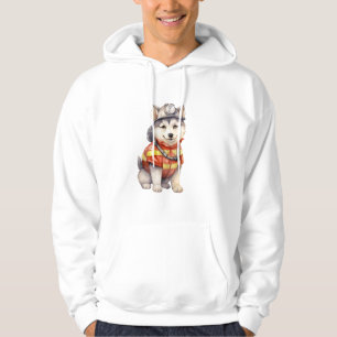 Moletom Corajoso Bombeiro Siberian Husky Dog Honrando