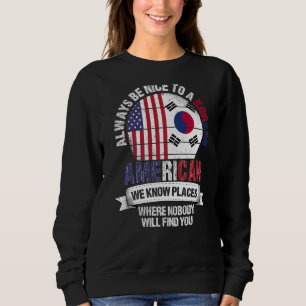 Moletom Coreano Americano Conhecemos Lugares onde Coreia d