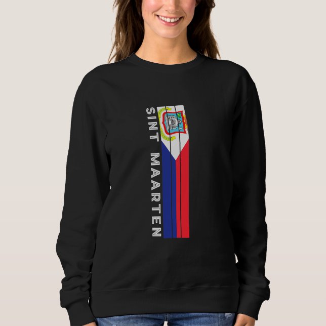 Moletom Cores da Bandeira de Sint Maarten (Frente)