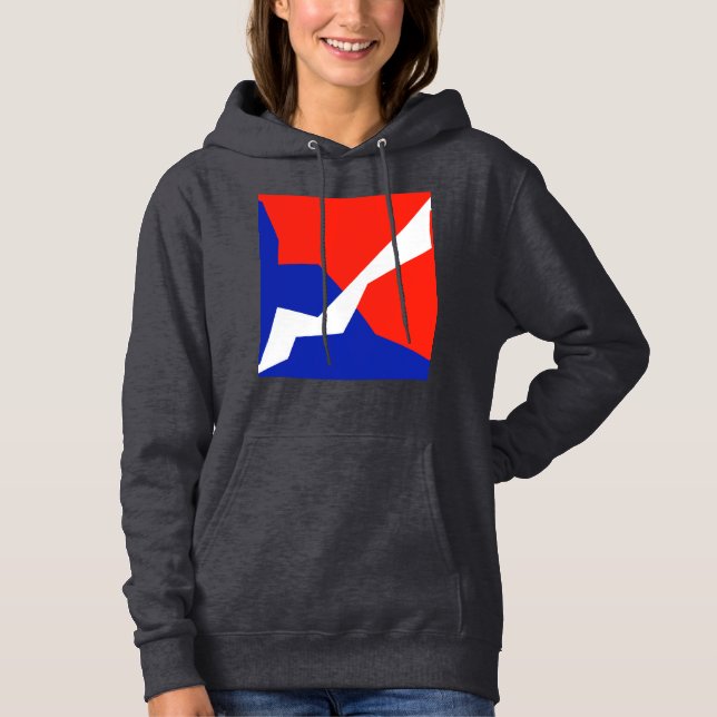Moletom Cores de Sinalizador Branco Vermelho Azul (Frente)