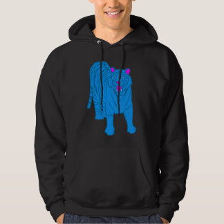 Moletom COREY TIGER 1980s RETRÔ TIGRE EM PÉ CAPUZ BLU