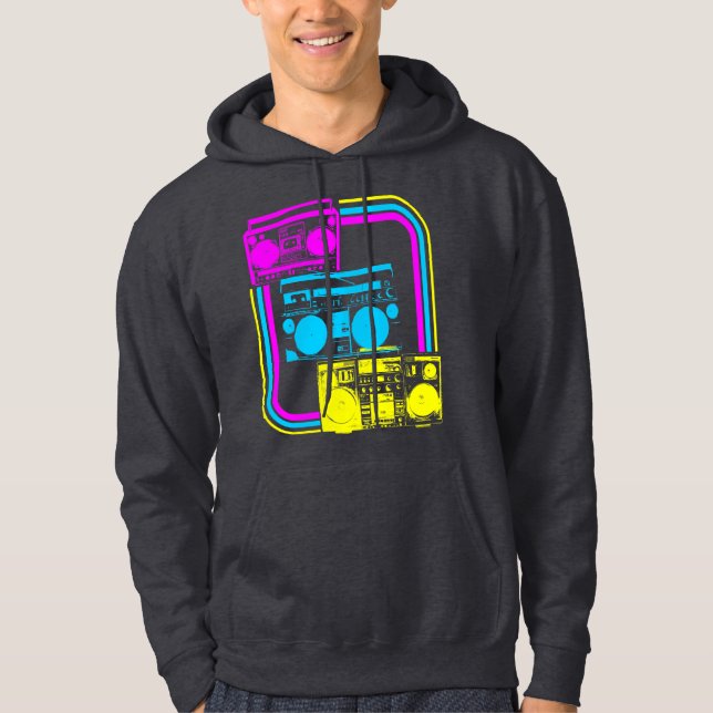 Moletom Corey Tiger 80s Rádio Retro Boombox (Frente)