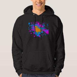 Moletom Corey Tiger 80s Retro Tinta Salpicada (Multicolor)