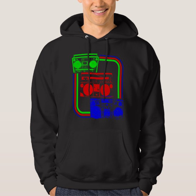 Moletom Corey Tiger Rádio Retro Boombox 80s (Frente)