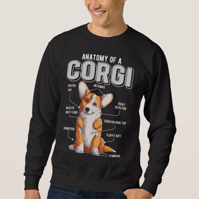 Moletom Corgi Anatomy Engraçado (Frente)