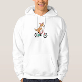 Moletom Corgi andando de bicicleta