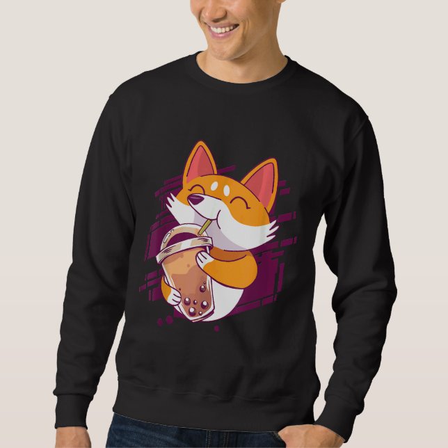 Moletom Corgi Bubble Tea Bobas Corgi (Frente)