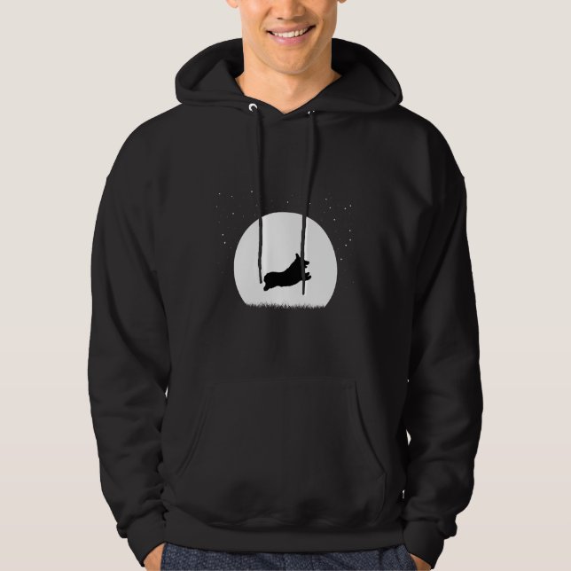 Moletom Corgi Correndo Na Neve De Inverno (Frente)