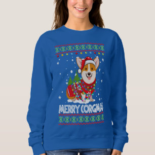 Moletom Corgi Dog Merry Corgmas Santa Corgi Ugly Christmas