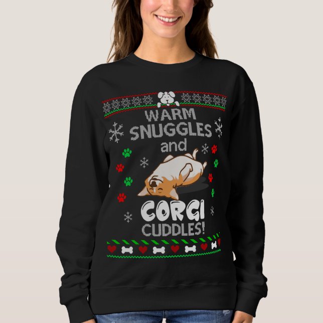 Moletom Corgi Dog Ugly Christmas Sweater (Frente)