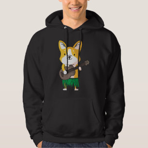 Moletom Corgi Dog Ukulele Luau Hawaii