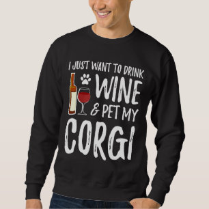 Moletom Corgi Dog Wine Mãe