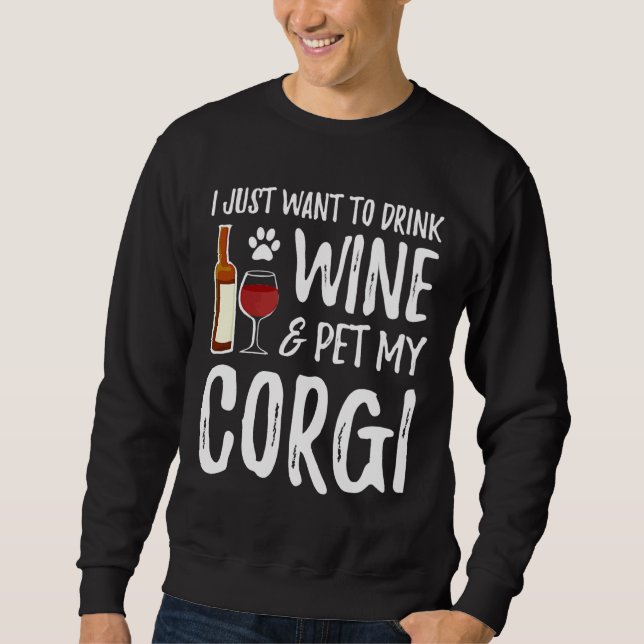 Moletom Corgi Dog Wine Mãe (Frente)