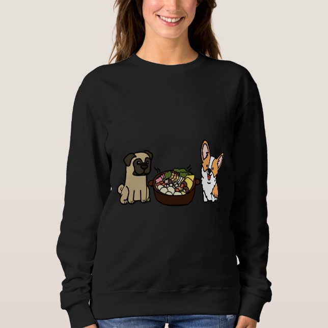 Moletom Corgi E Pug Hotpot (Frente)