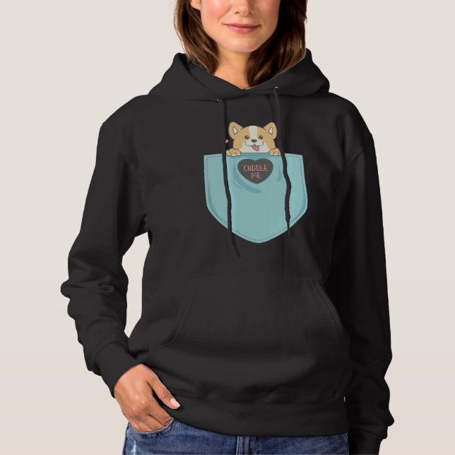 Moletom Corgi Em Pocket Corgi Mãe (Frente)