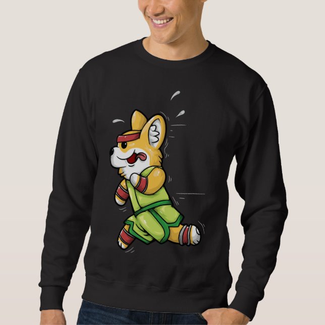 Moletom Corgi Exercise Funny Welsh Corgi Running (Frente)