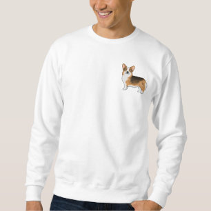 Moletom Corgi Galês de Pembroke Cachorro em Pé Cabeça Verm