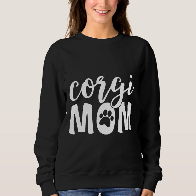 Moletom Corgi Mãe Mulheres Mãe Mãe Cachorro Impresso (Frente)