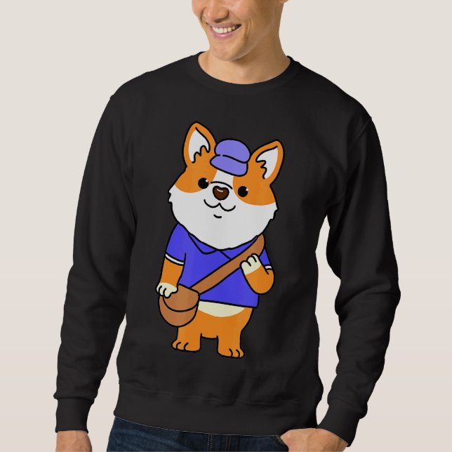 Moletom Corgi Mail Carrier For Postal Worker (Frente)