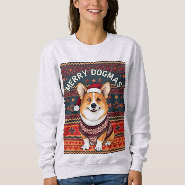 Moletom Corgi Merry Dogmas (Frente)