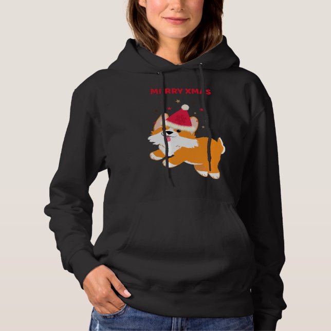 Moletom Corgi Merry Xmas (Frente)