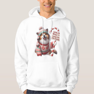 Moletom Corgi/Pomeranian Engraçado em Suéter: "Neve Fora!"