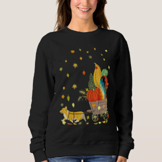 Moletom Corgi Pumpkin Tie Dye Dog Fall Leaves Thanksgivin