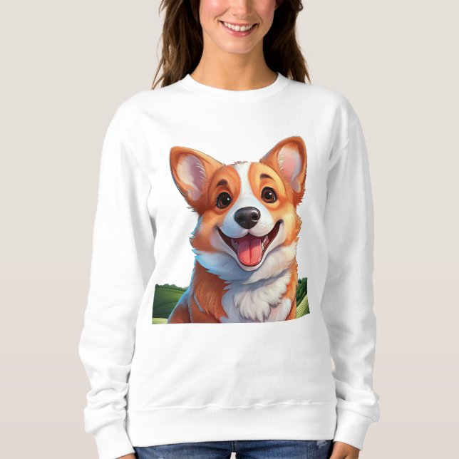 Moletom Corgi sorridente (Frente)