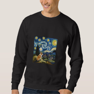Moletom Corgi Starry Night Van Gogh Dons Para Corgi Mãe Co