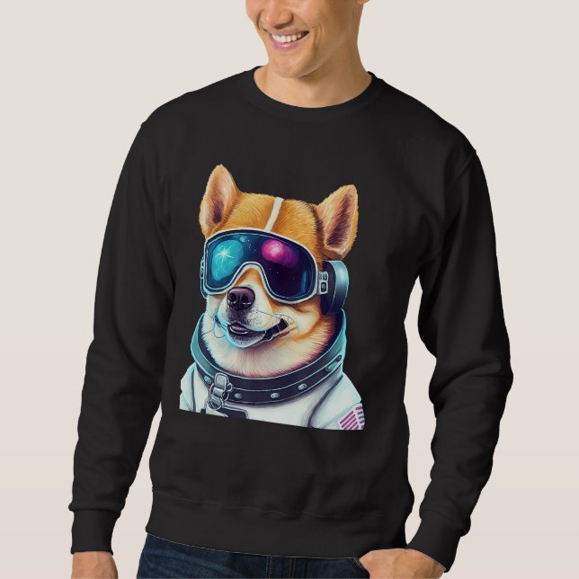 Moletom Corgi Takes on Space Astronaut Dog in Futuristic S (Frente)