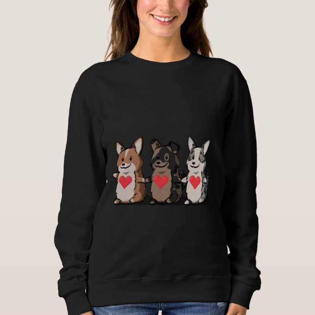 Moletom Corgi Triple Love (Frente)