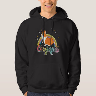 Moletom Corgicorn Corgi Unicorn Kids Space Galaxy Rainbow