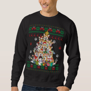 Moletom Corgin Christmas Tree Fairy Lights Papais noeis Do