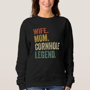 Moletom Cornhole Wife Mamãe Bag Toca Legenda Vintage