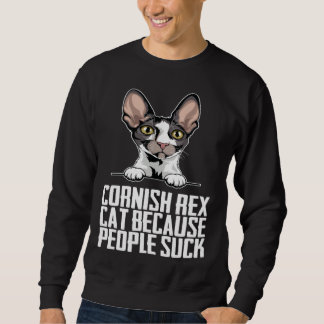 Moletom Cornish rex cat because people suck 2