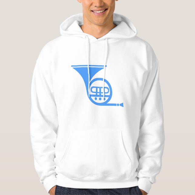 Moletom Corno Francês - Azul Bebê (Frente)