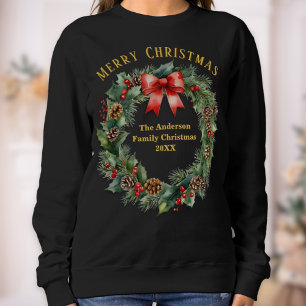 Moletom Coroa de Natal Personalizada Festiva