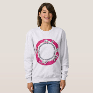 Moletom Coroa de Natal rosa glamorosa