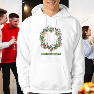 Moletom Coroa de Natal Vintage Retro com Nome da Família P