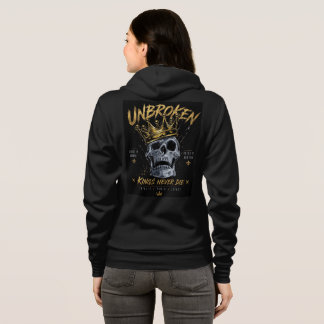 Moletom Coroa do Rei Caveira Inquebrantável Arte Motivacio