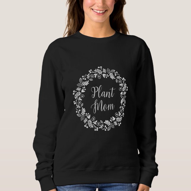 Moletom Coroa Floral Branca de Plant Mom (Frente)
