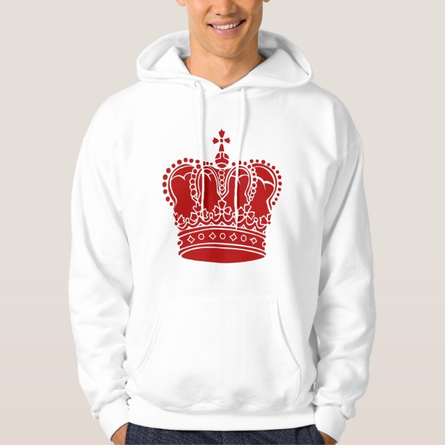 Moletom Coroa Real - Vermelho Rubi (Frente)